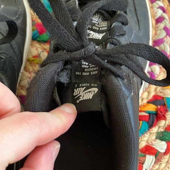 Nike Black and White Air Force 1 Sneakers - Picture 6 of 8